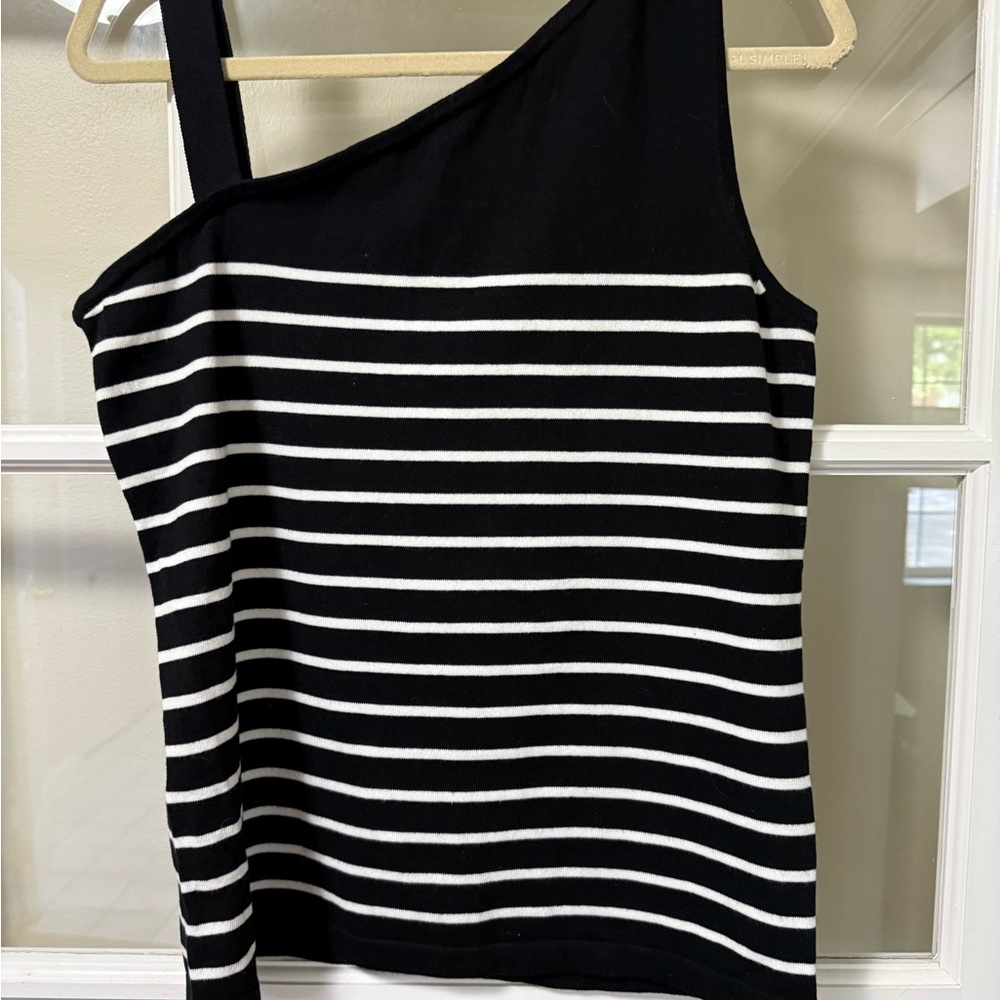 August Silk Black Top